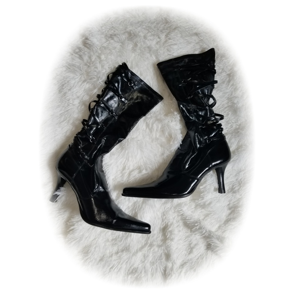 FRANCO SARTO • patent leather boots